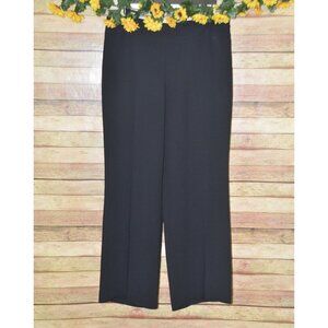 Talbots Heritage Ladies Black Career Pants Size 14 Straight Wide Leg Trousers